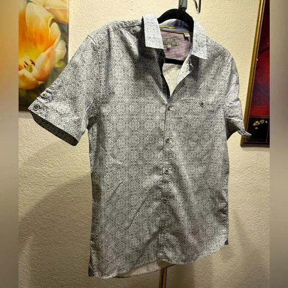 Ted Baker button down shirt size 4 - Picture 2 of 10